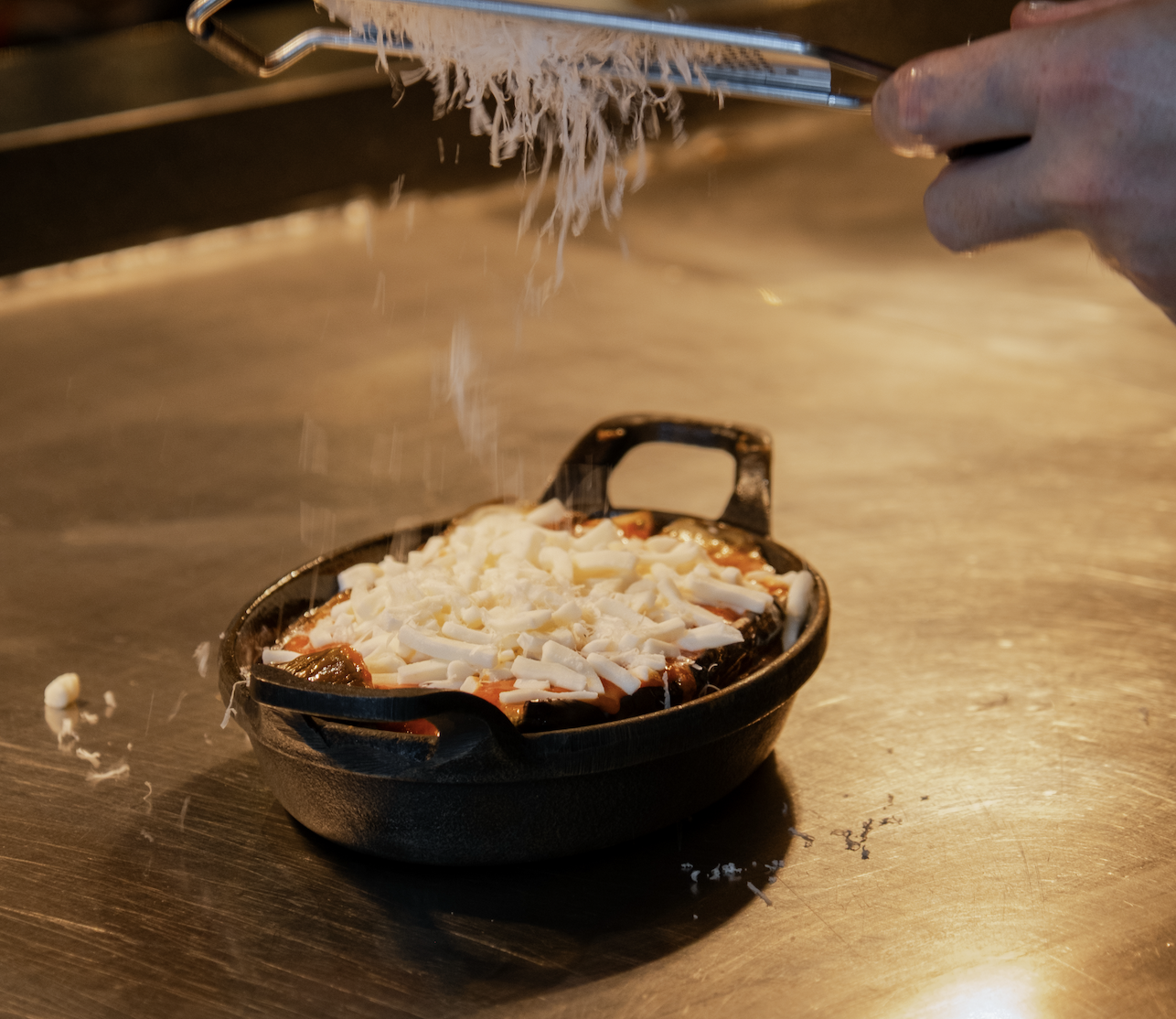 Fine dining steak with sauce and grilled vegetables at Iluka Restaurant Jeonju